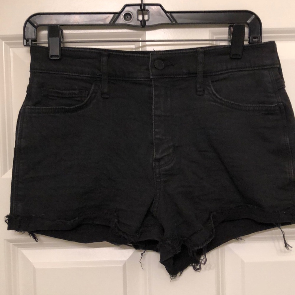 Hollister Black Jean High Rise Short Shorts Size 5